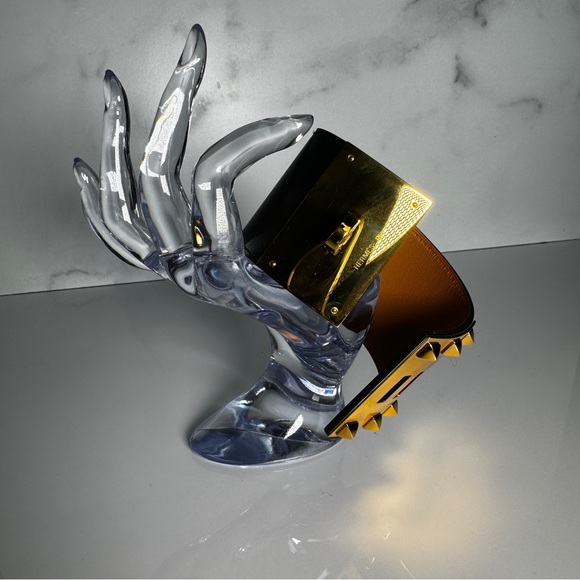 Hermès Extreme Kelly Dog Black & Gold Bracelet Size S - Picture 7 of 16